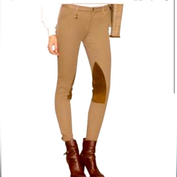 Ralph Lauren Pants - Ralph Lauren Blue Label Tan Equestrian Riding Pants with Suede Size 4